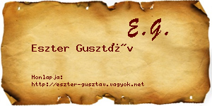 Eszter Gusztáv névjegykártya