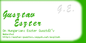 gusztav eszter business card